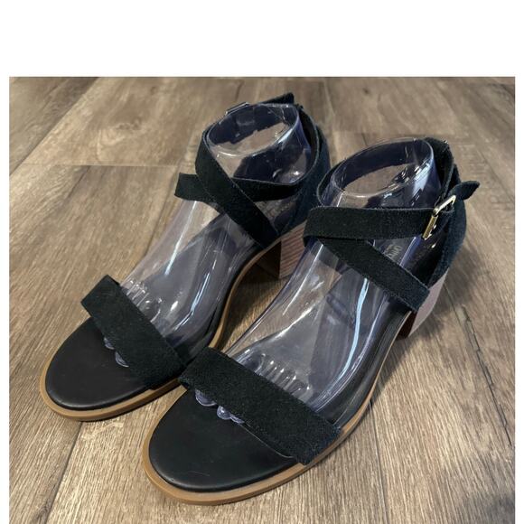 Ugg by Koolaburra Black Eliani Block‎ Heeled Sandals Size 10 - Picture 1 of 7